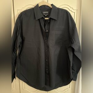 J. Crew Oversized Black Button Down Shirt